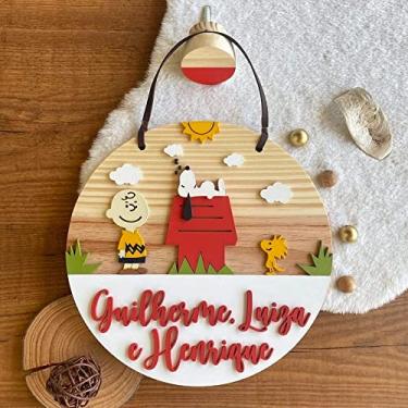 Imagem de Porta Maternidade - Flâmula Snoopy Charlie Brown