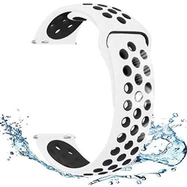 Imagem de Pulseira NSmart compatível com Amazfit BIP (Branca com Preto NK)