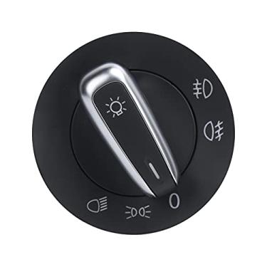 Imagem de Botão do interruptor do farol, botão do farol de nevoeiro à prova de poeira e antiferrugem 5ND941431A Substituição leve de ABS para MK5 MK6 2004-2015 para interruptor do interior do carro