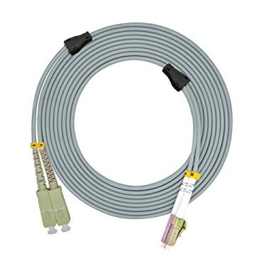 Imagem de Jeirdus 200M LC para SC Cabo de Fibra Óptica Duplex 50/125 OM2, Multimodo 200 metros LC-SC