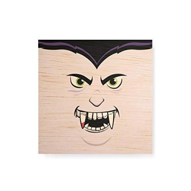Imagem de Arte Maníacos Quadro decorativo com moldura caixa branca em Madeira - Vampiro Rosto - 30x30cm