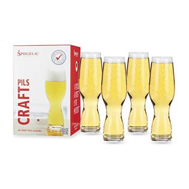 Imagem de Spiegelau Copos Craft Beer Pilsner, conjunto de 4, cristais europeus sem chumbo, copos de cerveja modernos, podem ser lavados na lava-louças, vidro de qualidade profissional, 362 g