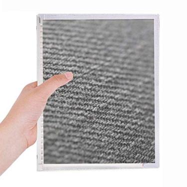 Imagem de Caderno abstrato cinza linho tecido folha solta diário recarregável material de papelaria