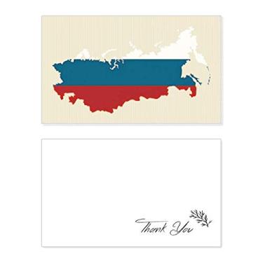Imagem de Mapa da Rússia Ilustração Nacional Falg Cartão de agradecimento Papel Aniversário Saudações Casamento Apreciação