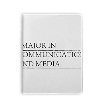 Imagem de Diário de capa macia com citação I Major In Communication and Media