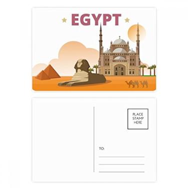 Imagem de Cidade pirâmide Esfinge Egito Conjunto de cartões postais de aniversário para enviar cartão de agradecimento