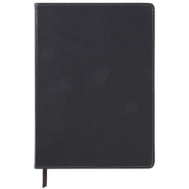 Imagem de C.R. Gibson Caderno profissional preto de couro, 15,24 cm L x 21,6 cm C, 240 páginas