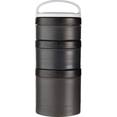 Imagem de Pote de armazenamento BlenderBottle ProStak Twist n' Lock Expansion, pacote com 3, preto