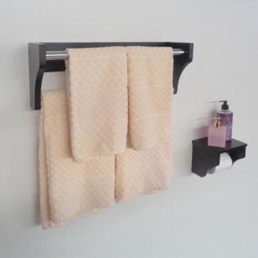 Imagem de Kit Acessórios Para Banheiro Conjunto 2 Peças Porta Toalhas Papel Higi