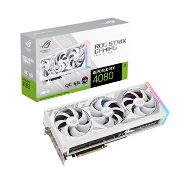 Imagem de ASUS ROG Strix GeForce RTX 4080 OC Edition Placa gráfica para jogos branca (PCIe 4.0, 16GB GDDR6X, HDMI 2.1a, DisplayPort 1.4a, suporte DLSS3, suporta 4K)