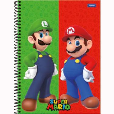Imagem de Caderno Foroni Universitário Super Mario Bros 160 Folhas