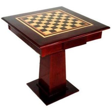 Imagem de Mesa De Xadrez Profissional Oficial 0,70x0,70m Damas