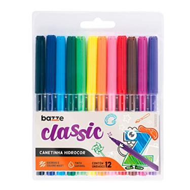Imagem de Hidrocor Bazze Ponta Fina Classic 12 Cores