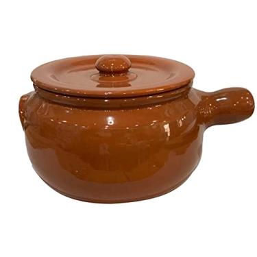 Imagem de Caçarola com Cabo Panela com Tampa de Barro Cerâmica Vermelha Motta Tipo Capixaba nº 5-8 Litros (1735)