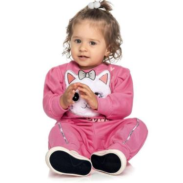 Imagem de Conjunto Bebê Menina Inverno Gatinha 2 Peças Tam P a G - Angerô-Feminino
