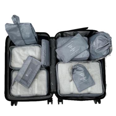 Imagem de Organizador Necessaire Mala Viagem Kit 10 Peças Coleção