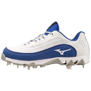 Imagem de Mizuno Chuteira feminina de softball, 9 spike Swift 8 Low Metal, Branco/Azul royal, 38