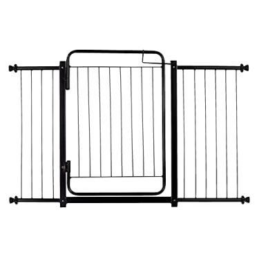 Imagem de Grade de segurança Bebês Protetor Pets Animais e Crianças Portas Corredor Vãos 139/144 cm Com Extensores (Preta)