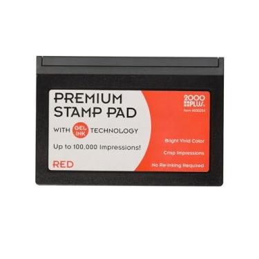 Imagem de 2000 PLUS Bloco de carimbo, bloco de carimbo de gel premium para tinta vermelha, tamanho número 1, longa duração 7 cm por 10,8 cm (030254)
