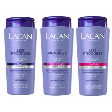 Imagem de Kit Lacan Liss Progress Shampoo Cond Leave In Termoprotetor