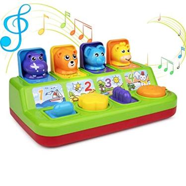 Imagem de Brinquedo Baby Pop Up, Music Cause & Effect, Animal Sounds, menino e menina de 10 meses a 1 ano