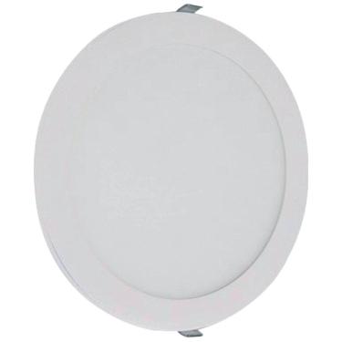 Imagem de Luminária De Teto Redonda Led 24W Embutir 6500K Branco Frio Alumínio Pronta P/ Uso Quarto Cozinha Sala Banheiro