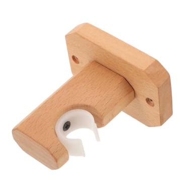 Imagem de HEMOTON Suporte De Cortina De Madeira Maciça Suporte De Haste De Cortina De Chuveiro Suportes De Haste De Cortina De Madeira Soquete Da Haste Da Cortina Colchetes Decorar Estilo Japonês