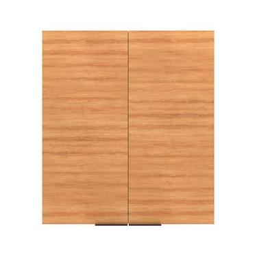 Imagem de Armário Aéreo Bartira Cristal MDP 15mm com 2 Portas e 2 Prateleiras - 80cm de largura