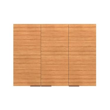 Imagem de Armário Aéreo Bartira Cristal MDP 15mm com 3 Portas e 3 Prateleiras - 120cm de largura