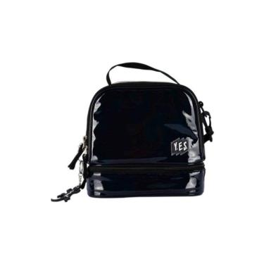 Imagem de Lancheira Com Alça E 2 Compartimentos Holográfica - Yes - Preto