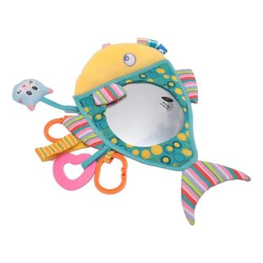 Imagem de Espelho do Assento Traseiro do bebê Em Forma de Peixe, Espelho Transparente do Carro do bebê Em Forma de Peixe de Segurança Diária