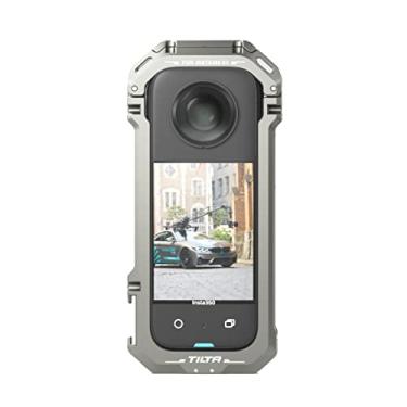 Imagem de Tilta Gaiola completa para câmera compatível com Insta360 X3 | Estrutura de alumínio e aço inoxidável | Duas roscas | Suporte para sapata fria | Liberação rápida | Suporte GoPro | (cinza titânio)