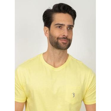 Imagem de Camiseta Aleatory Básica Com Bolso Amarela