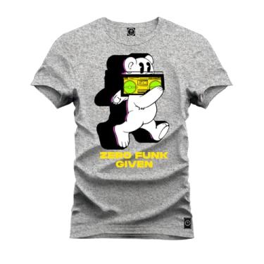 Imagem de Camiseta T-Shirt Algodão 100% Algodão Zero Funk Cinza GG