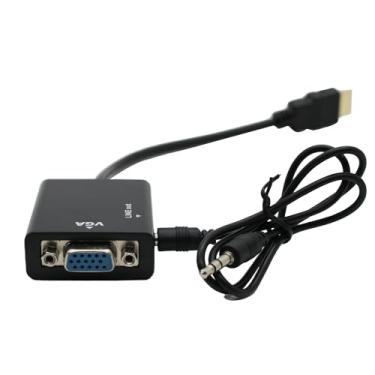 Imagem de Cabo Conversor Adaptador Hdmi Para Vga Com Saída P2 Áudio