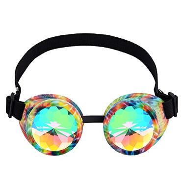 Imagem de Lelinta Óculos caleidoscópio, óculos steampunk, acessórios de fantasia de Halloween para festa de cosplay, Colorido., Adjustable