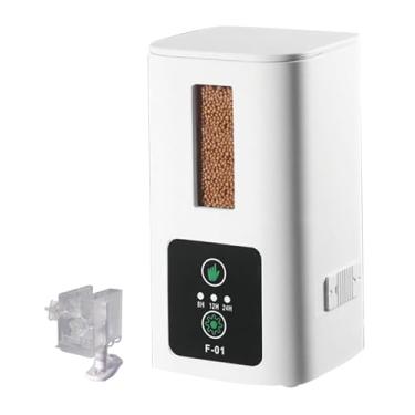 Imagem de MOOKEENONE Alimentador automático de peixes de férias para aquário para aquário, configuração de 8/12/24 horas