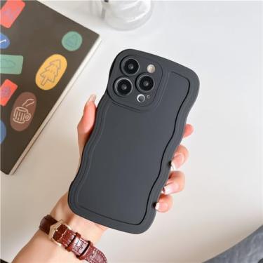 Imagem de Capa traseira onda encaracolada de cor sólida para Huawei P60 Art P50 P40 P30 Lite XL Mate 60 50 40 30 20 Pro Slim TPU capa de telefone de silicone, preta, para P60 Pro