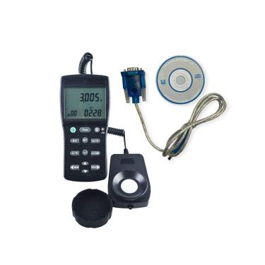 Imagem de Kit Luxímetro Digital Escala 0 A 999.900 Lux Datalogger Ldr-225 Portátil Estojo Cabo Extensor Software Crs-80 Windows