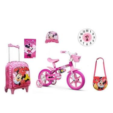Imagem de Bicicleta Infantil Da Minnie Mouse Aro 12 - 6 Itens - No Informado