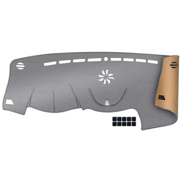 Imagem de QUYDDC Capa de painel Dacron atualizada adequada para 2011-2020 Do-dge Journey Effective Anti Glare, reduz reflexo, proteção solar, à prova de poeira, à prova de UV - cinza