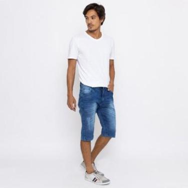 Imagem de Bermuda Jeans Masculina Tradicional Versatti Original Caribe-Masculino