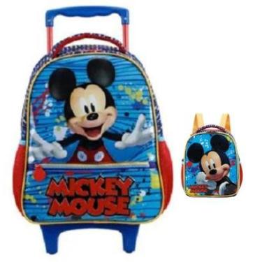 Imagem de Kit Mochila Rodinha Xeryus 14 Mickey Mouse 11621-Masculino
