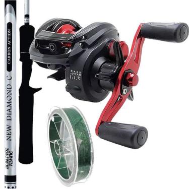 Imagem de Kit Pesca Carretilha Montana 10000 Vara Carbono 1,68Mt 12Lb - Maruri