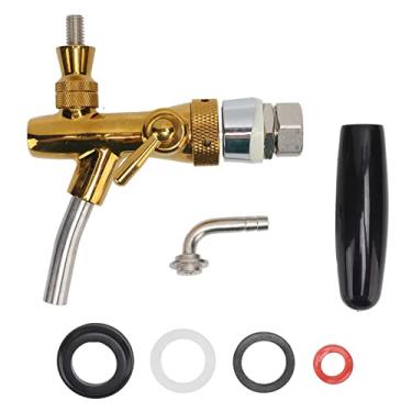 Imagem de Torneira de chope ajustável, torneira para barril de fermentação caseira, fermentador de vinho, cerveja, bebida, suco, grau alimentício, aço inoxidável dourado, torneira de barril