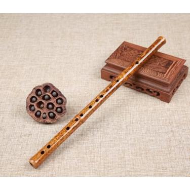 Imagem de Flauta horizonta de bambu manchado instrumento de sopro chinês de desempenho profissional