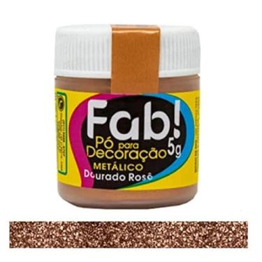 Imagem de Pó Para Decoração Comestível (Bolos e Doces) Fab 3g Dourado Rose