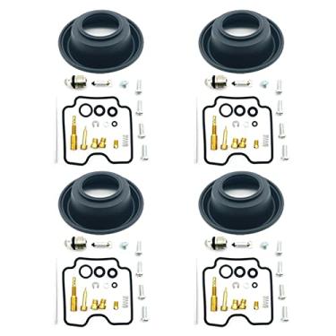 Imagem de Kit de reparo de reconstrução de válvula de agulha flutuante de diafragma de carburador de motocicleta para Suzuki DRZ400S DRZ400SM DRZ 400S 400SM 400 S (conjunto com 4)