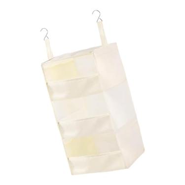 Imagem de Gralara Organizador de Armário com Bolsos Amplos para Organização de Brinquedos e Roupas, Bege, Tamanho real