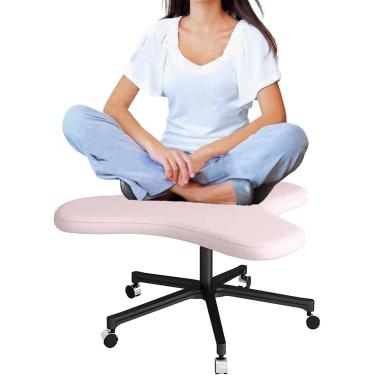 Imagem de Cadeira de escritório com pernas cruzadas Cadeira de escritório ativa para sentar em diferentes posições, cadeira ergonômica de joelho com pernas cruzadas para amantes de ioga, banco para tr